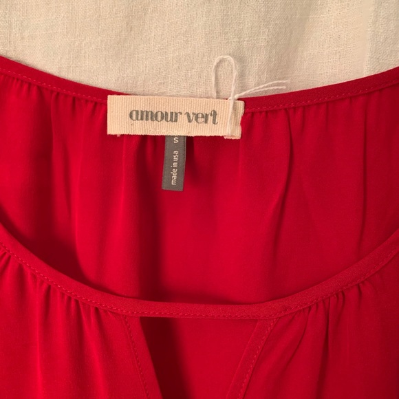 Amour Vert Red Drawstring Dress - Picture 3 of 6